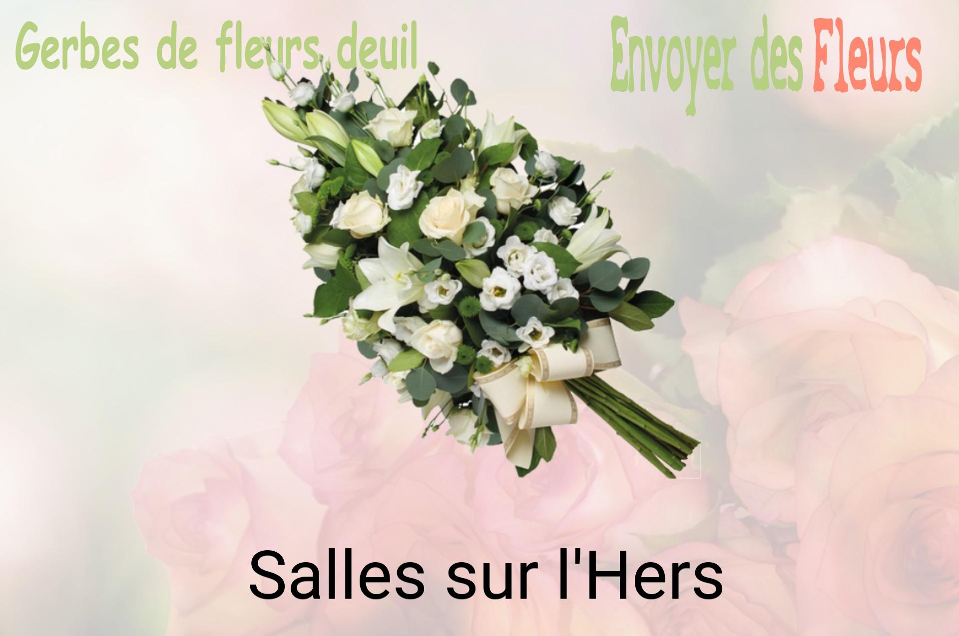 Gerbe de fleurs de deuil livrée à Salles-sur-l'Hers